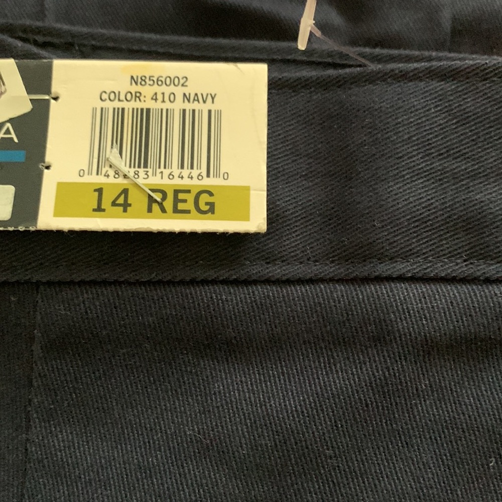 Nautica Navy Blue Pleated Khaki Pants Size 14 Regular - Picture 2 of 3
